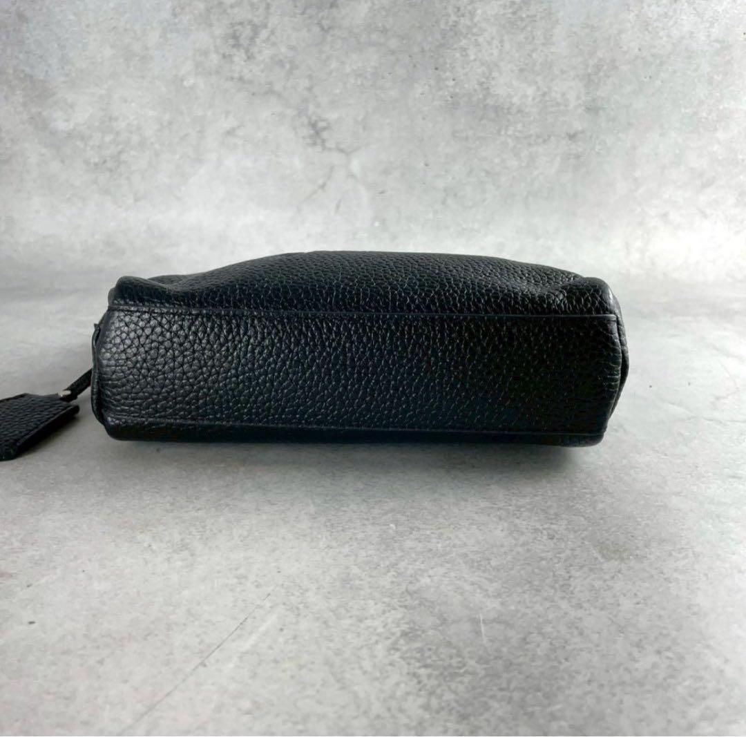 未使用級 アニエスベー クロスボディ ショルダーバッグ カメラバッグ ロゴ 牛革