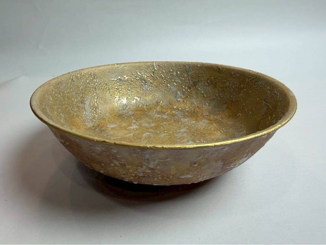 九谷　錦山窯　吉田幸央造　　 彩色金彩　菓子鉢