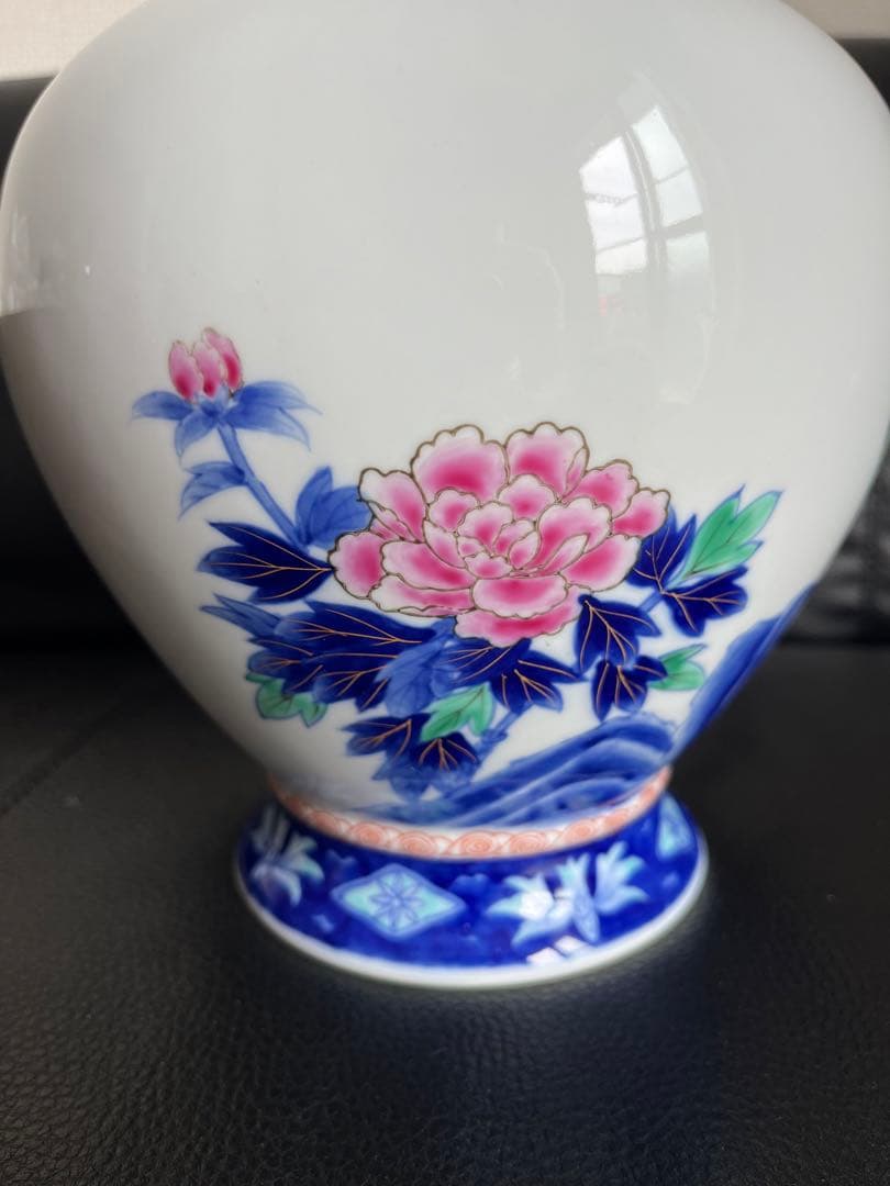 深川製磁 孔雀 高級花瓶 レア品