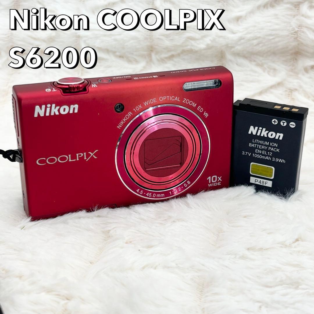 Nikon COOLPIX S6200 レッド 訳あり - メルカリ