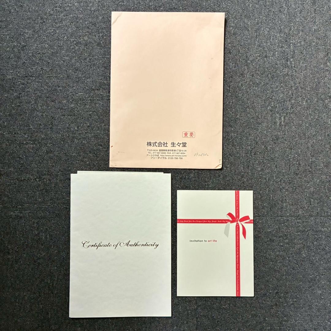 うに様専用】美品 内尾和正「憶の露」キャンバスジークレー 大作 直筆