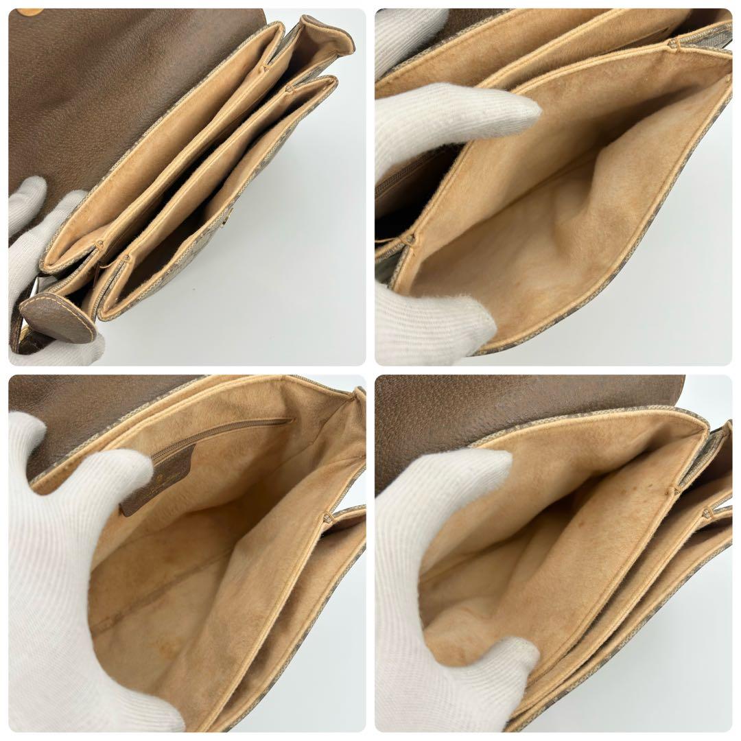 グッチ ショルダーバッグ シェリー スプリーム GG PVC 茶色 オールド