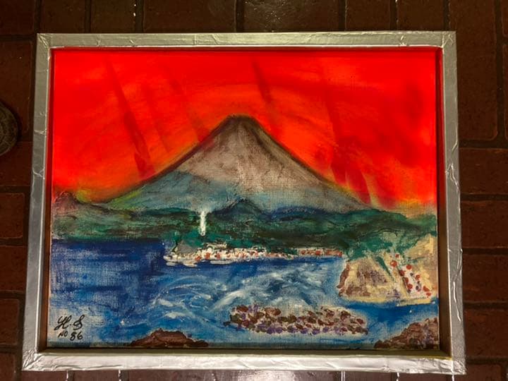 幻想絵画、富士山曼荼羅の一点 空飛ぶ画家糸川裕志の幻想絵画、富士山