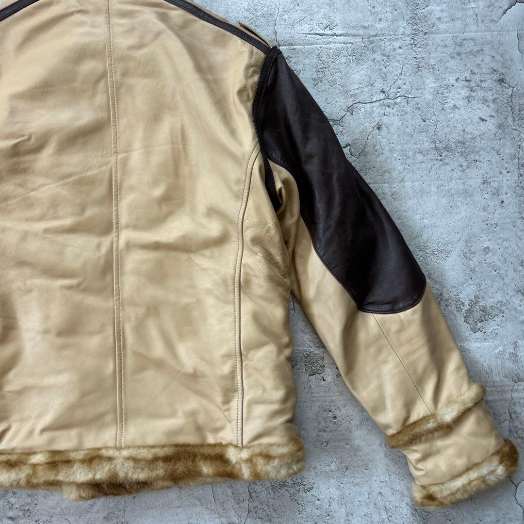 希少 AVIREX 羊革 ラムレザー B-3 ボマージャケット M 希少 AVIREX