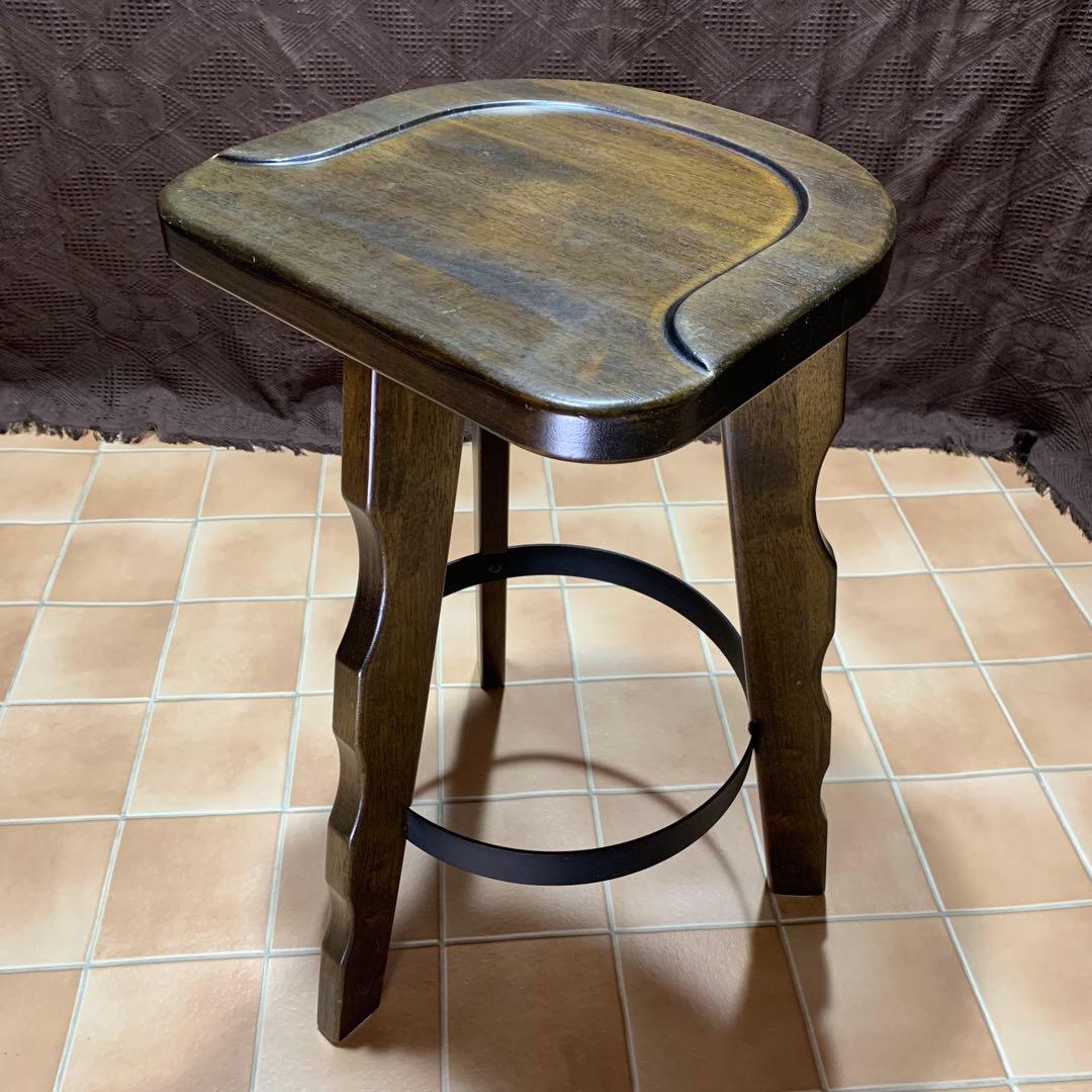 【ヴィンテージ】カリモク ルスティック ハイチェア バースツール スツール