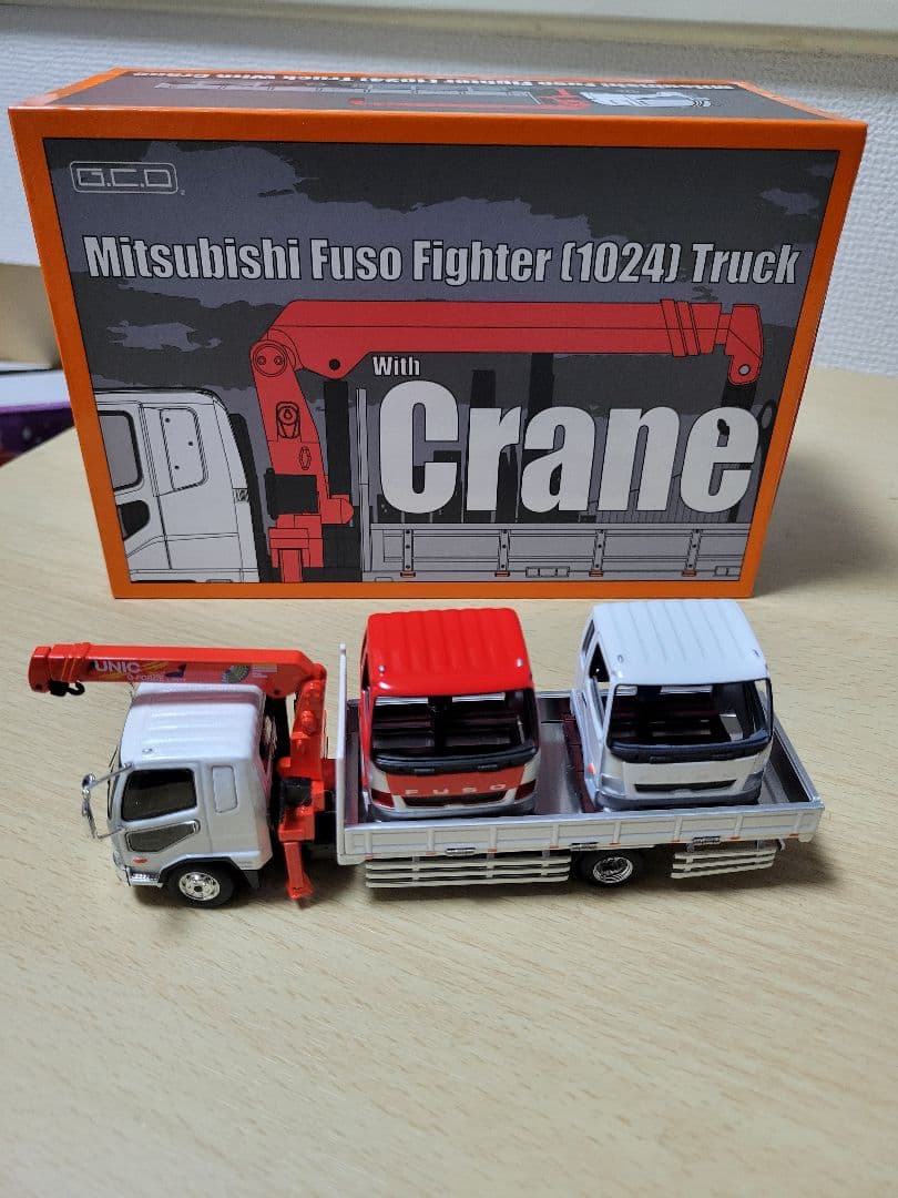 GCD ゲインコーププロダクツ　三菱ふそうファイター　白　ユニック　1/64
