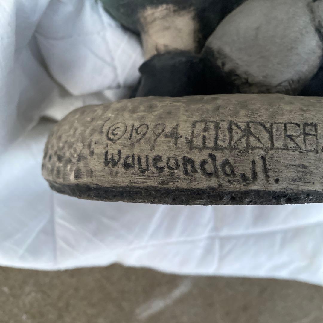 ドアストッパー 軍人の少年 置物 約45cm コンクリート 12kg - メルカリ