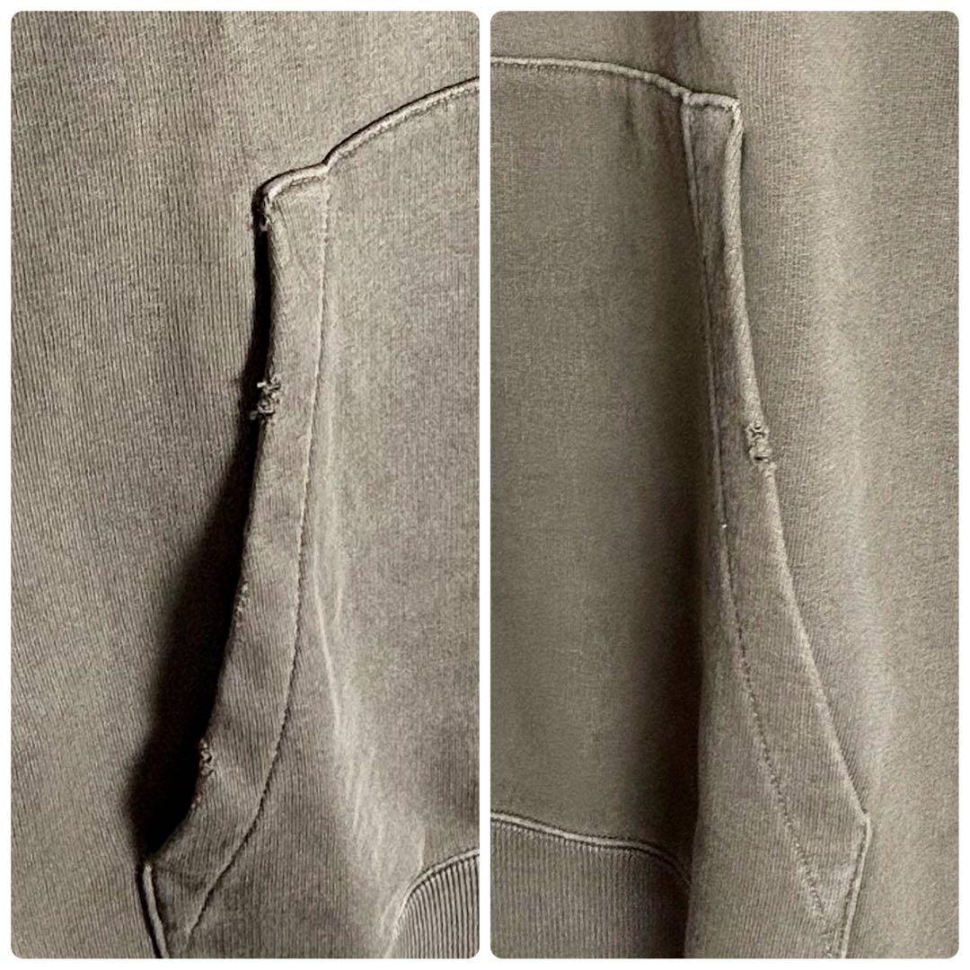 [希少デザイン]サンローランパリロゴプリントダメージ加工パーカーXXL