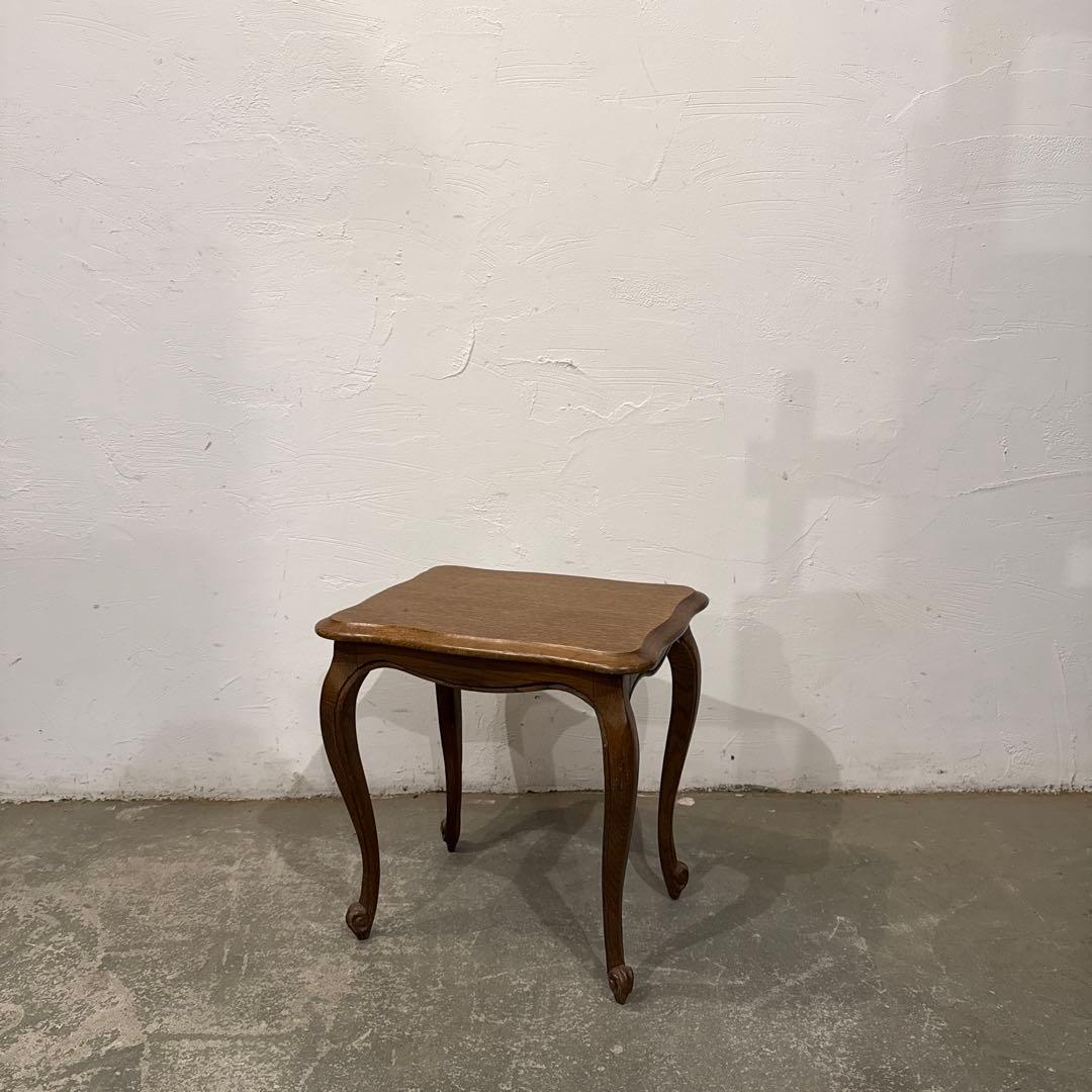 ヴィンテージ 木製サイドテーブル 猫脚 小 - メルカリ