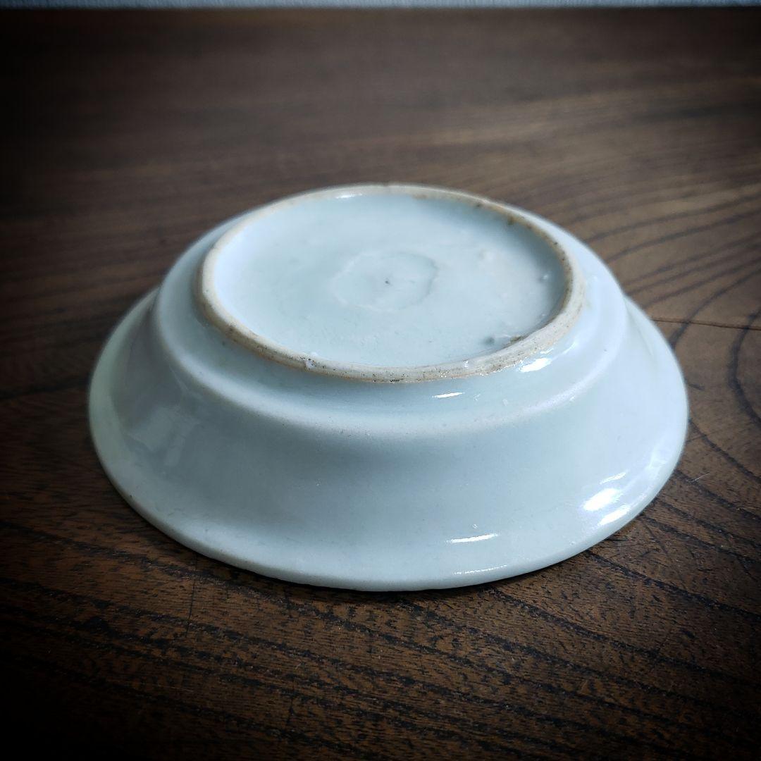 小皿 豆皿 染付 中国骨董 花 骨董 アンティーク 清朝 中国 染付 花文様