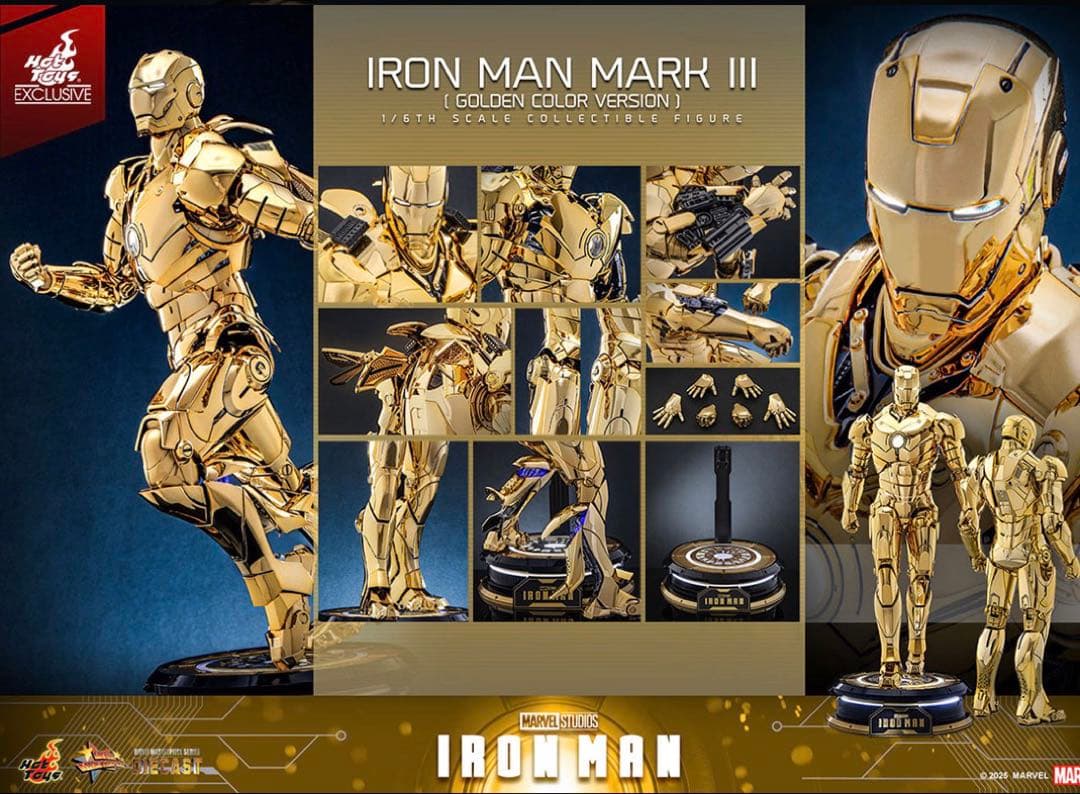 a*u様 ホットトイズ アイアンマン マーク3 ゴールドカラー版 全世界3000