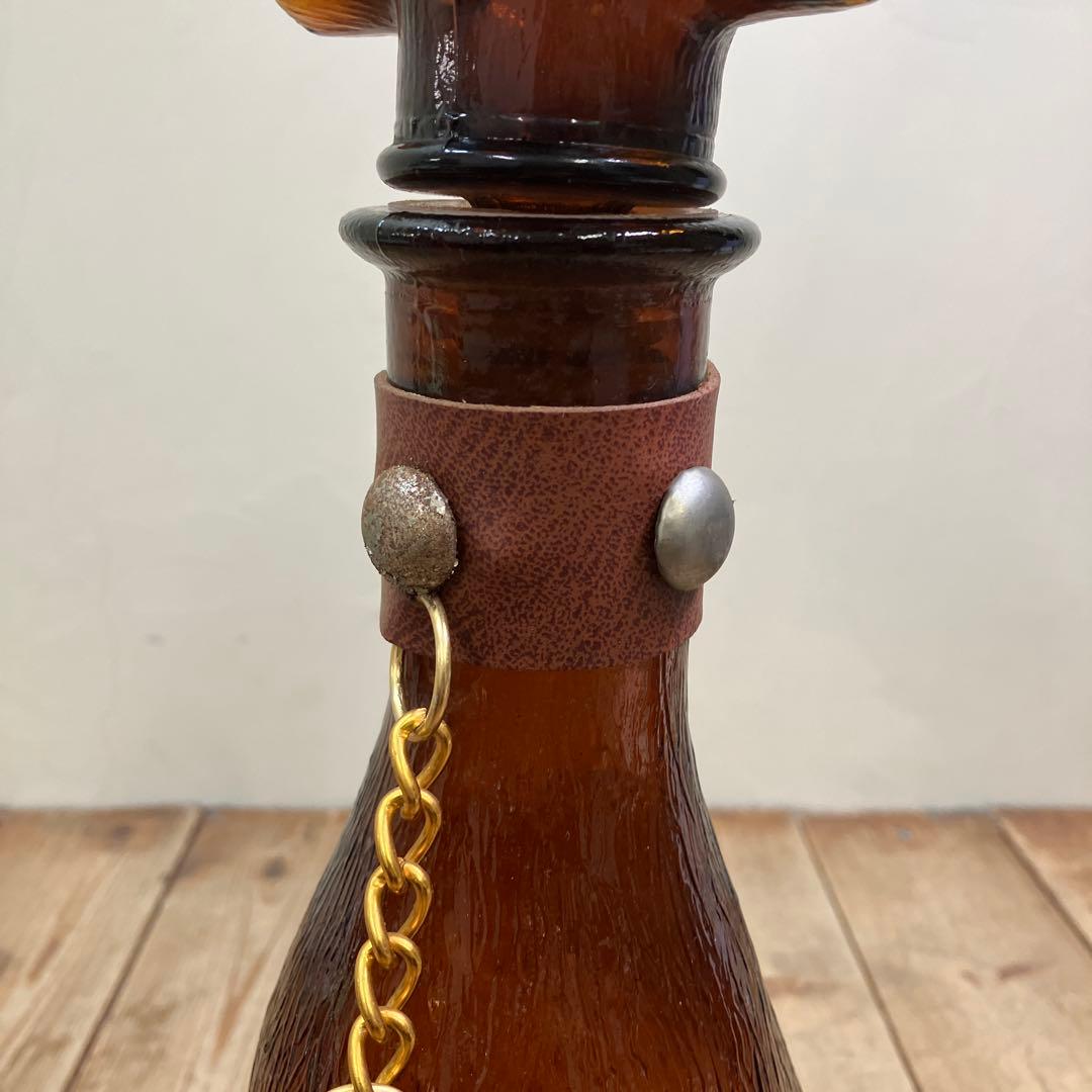 D-4 ヴィンテージ ダックスフント デキャンタ デカンタ アンバーガラス