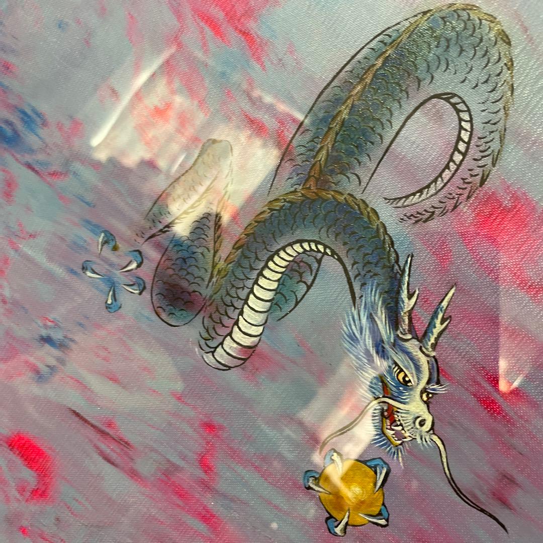 超高級 貴重 本物 龍敬子 画伯 四神相応図 20号 超高級 貴重