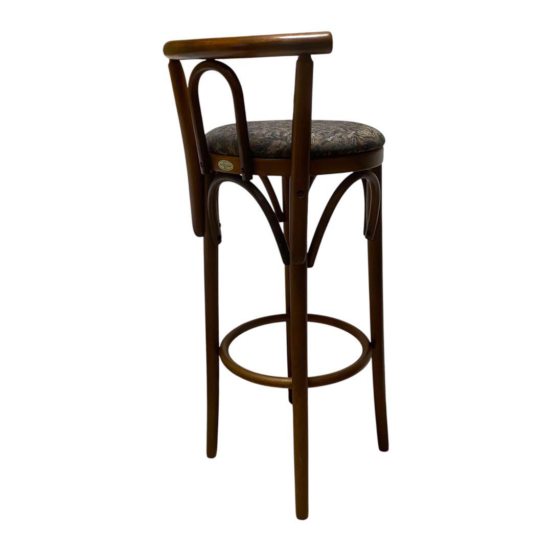 木製 カウンターチェア ハイバースツール 曲木デザイン クッション座面 ①