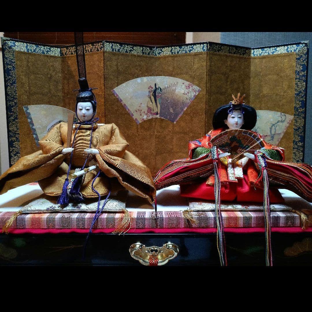 ＊「まこちゃん様」専用　天冠付き久月:親王飾り輪島塗:飾り収納箱　豪華3点セット