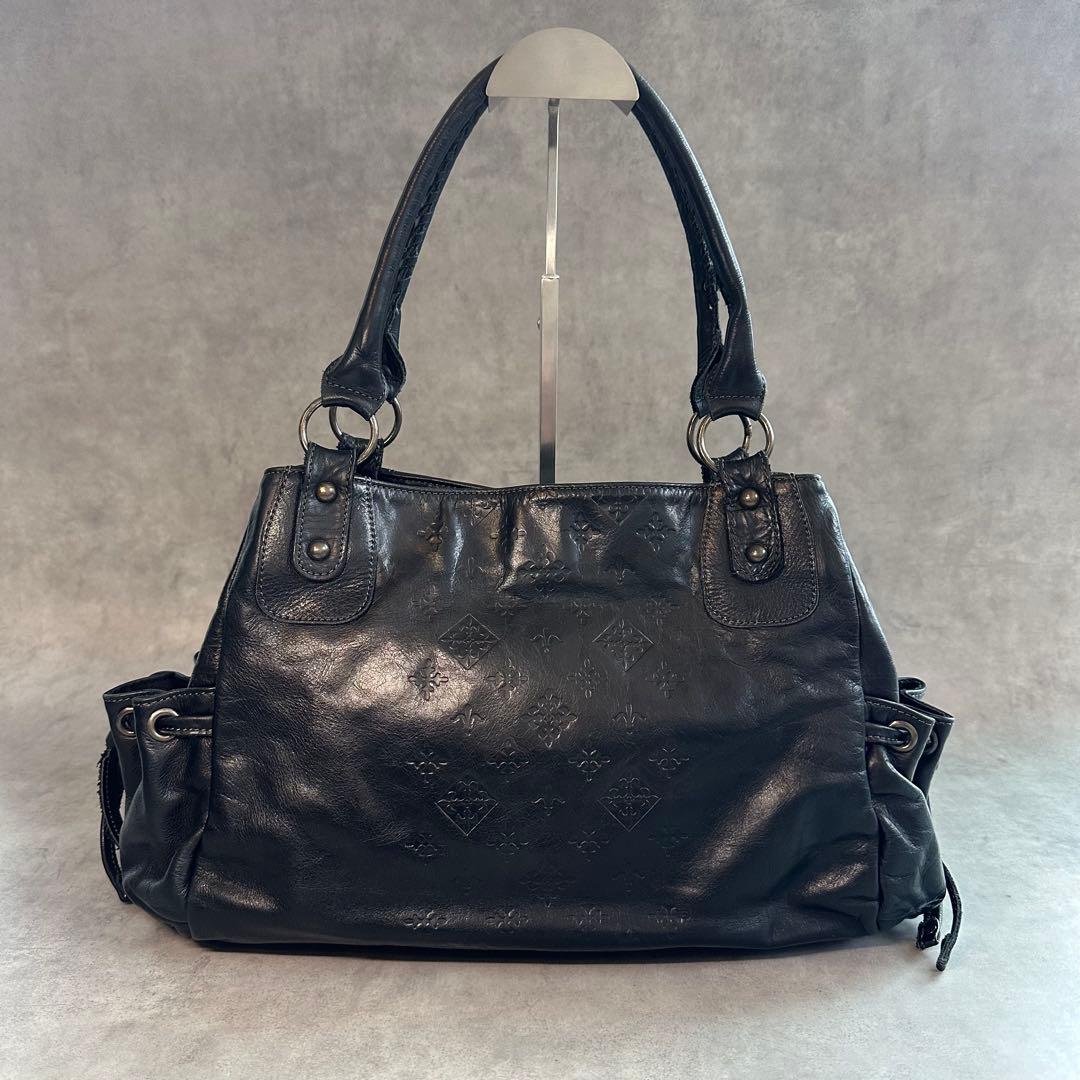 russet エンボスロゴ　オールレザー ホーボー　ワンショルダーバッグ　肩掛け