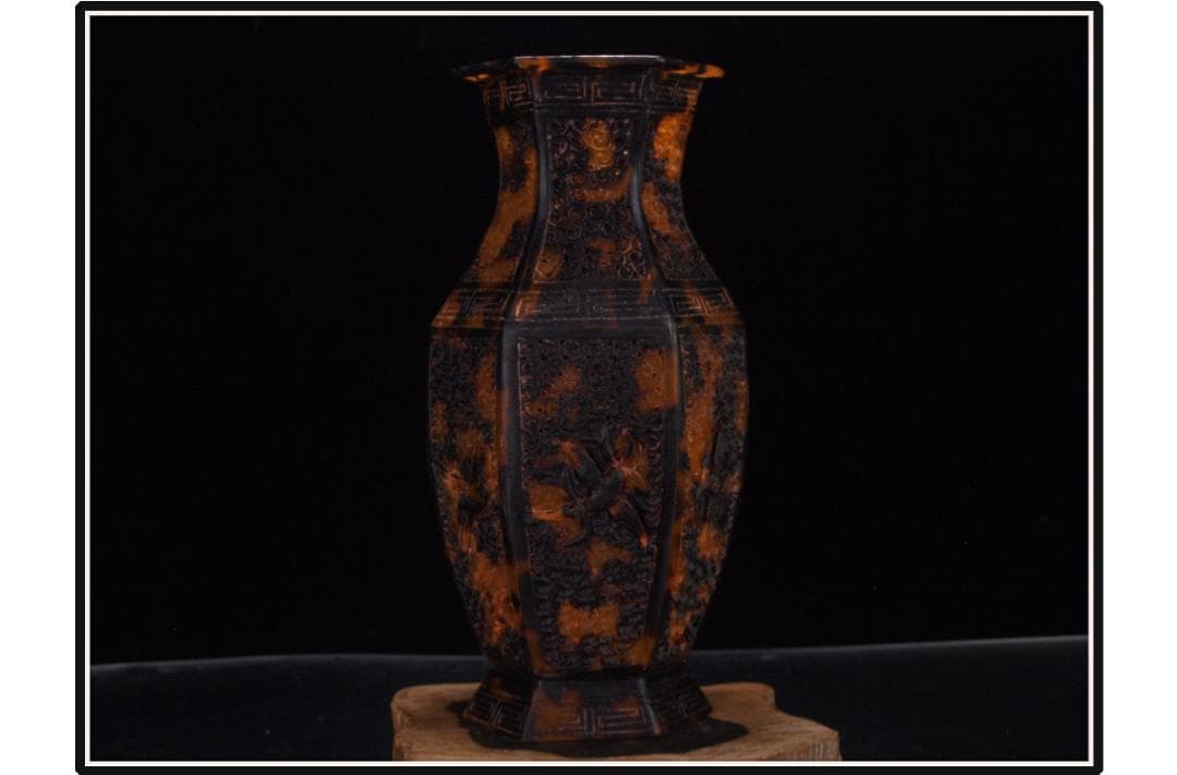 民間仕入れ品　中国清時代の鼈甲瓶 貴重品　激安骨董品 DE1438B18-4