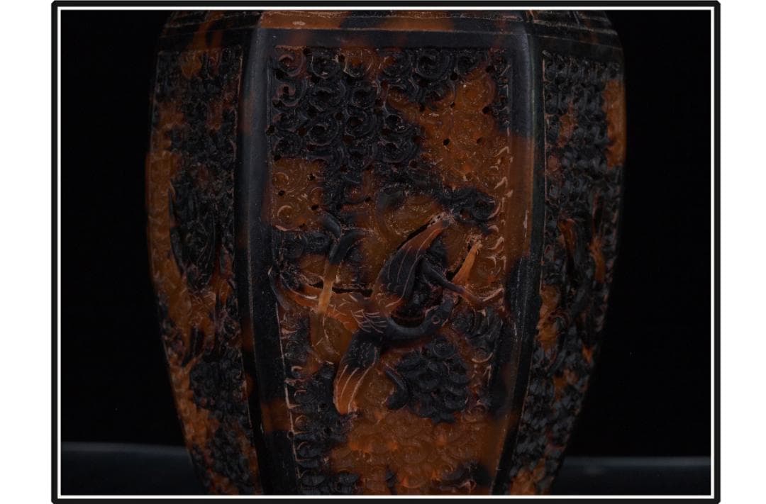 民間仕入れ品　中国清時代の鼈甲瓶 貴重品　激安骨董品 DE1438B18-4