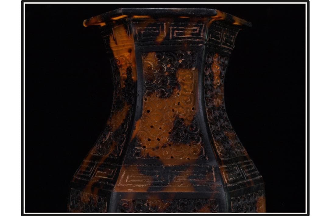 民間仕入れ品　中国清時代の鼈甲瓶 貴重品　激安骨董品 DE1438B18-4