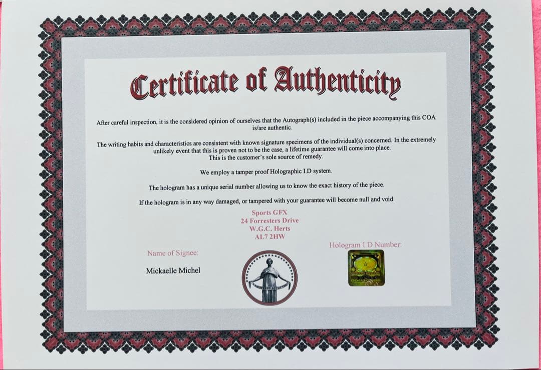 ミカエル・ミシェル 直筆サイン付き写真 南関東競馬 JRA 証明書付き1枚②