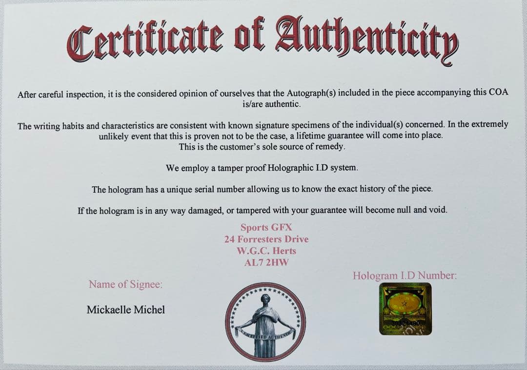 ミカエル・ミシェル 直筆サイン付き写真 南関東競馬 JRA 証明書付き1枚②