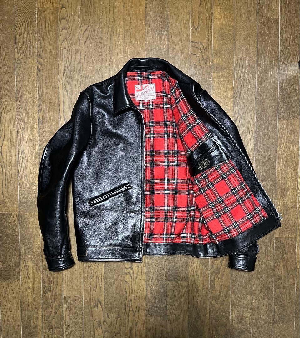 アディクトクローズ ライダース ジャケット AD-00 HORSE 茶芯 40