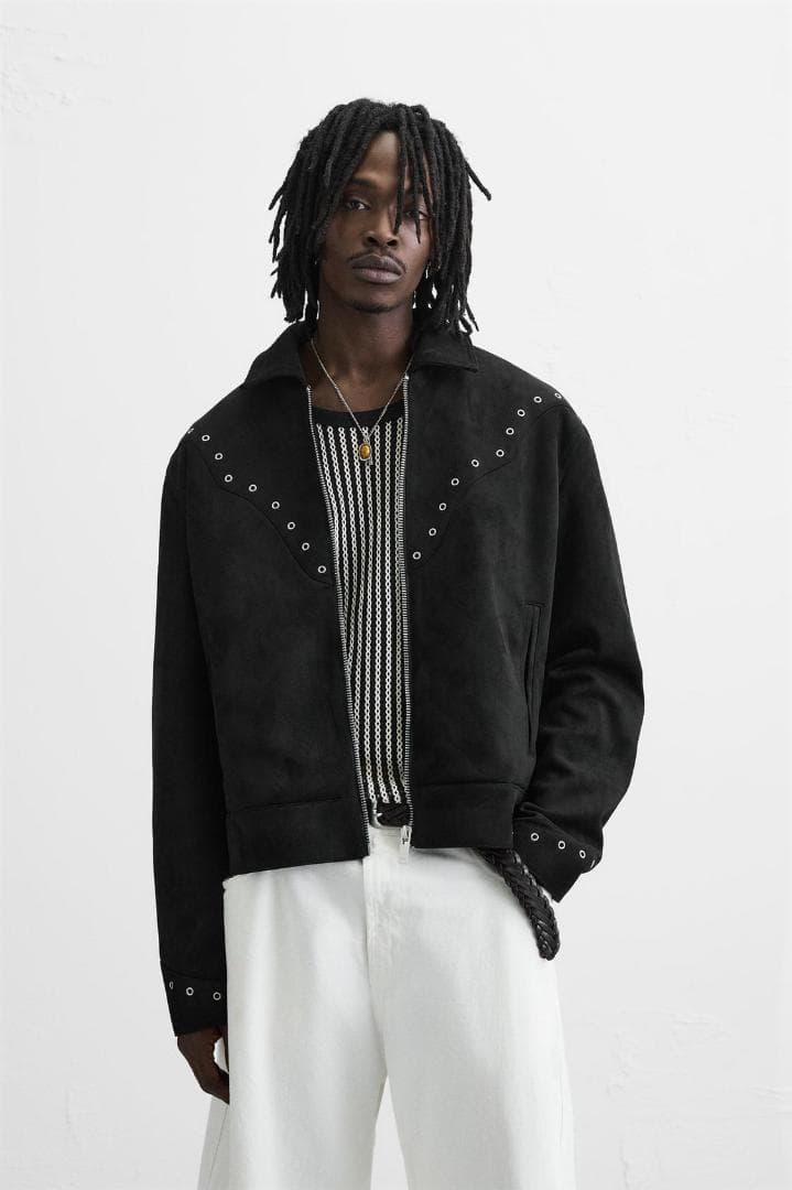 ZARA ザラ フェイクスエードジャケット L