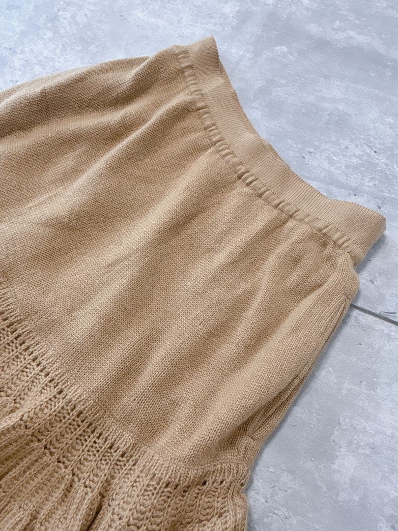 美品【FOXEY】フォクシー 高級 カシミヤ100% ティアード ニットスカート