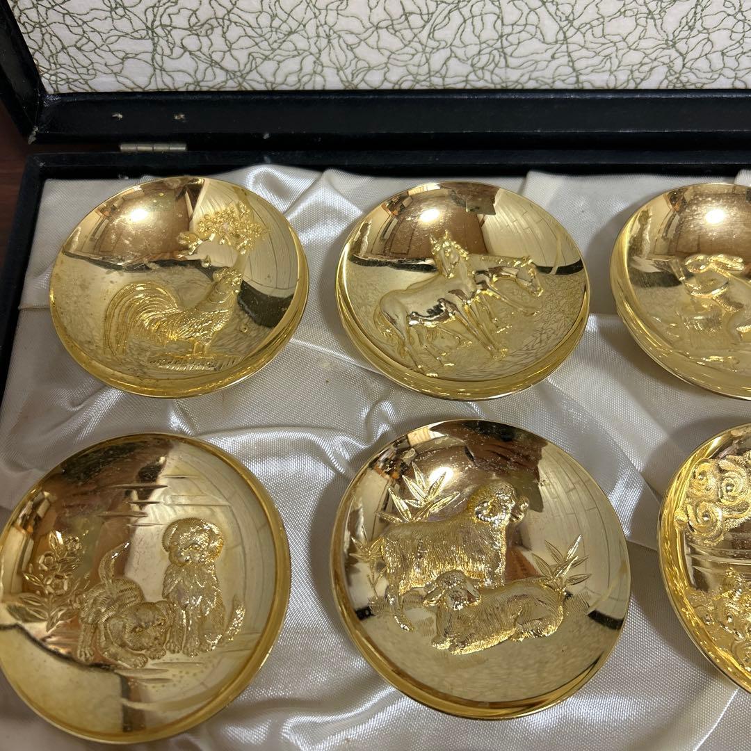 干支(十二支) 金杯 24Kgp 金メッキ 縁起物 サカヅキ - メルカリ