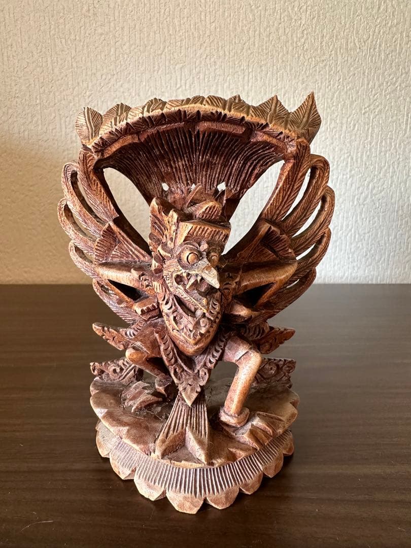 ガルーダ神 木彫り 置物 インテリア インドネシア バリ島 ウブド