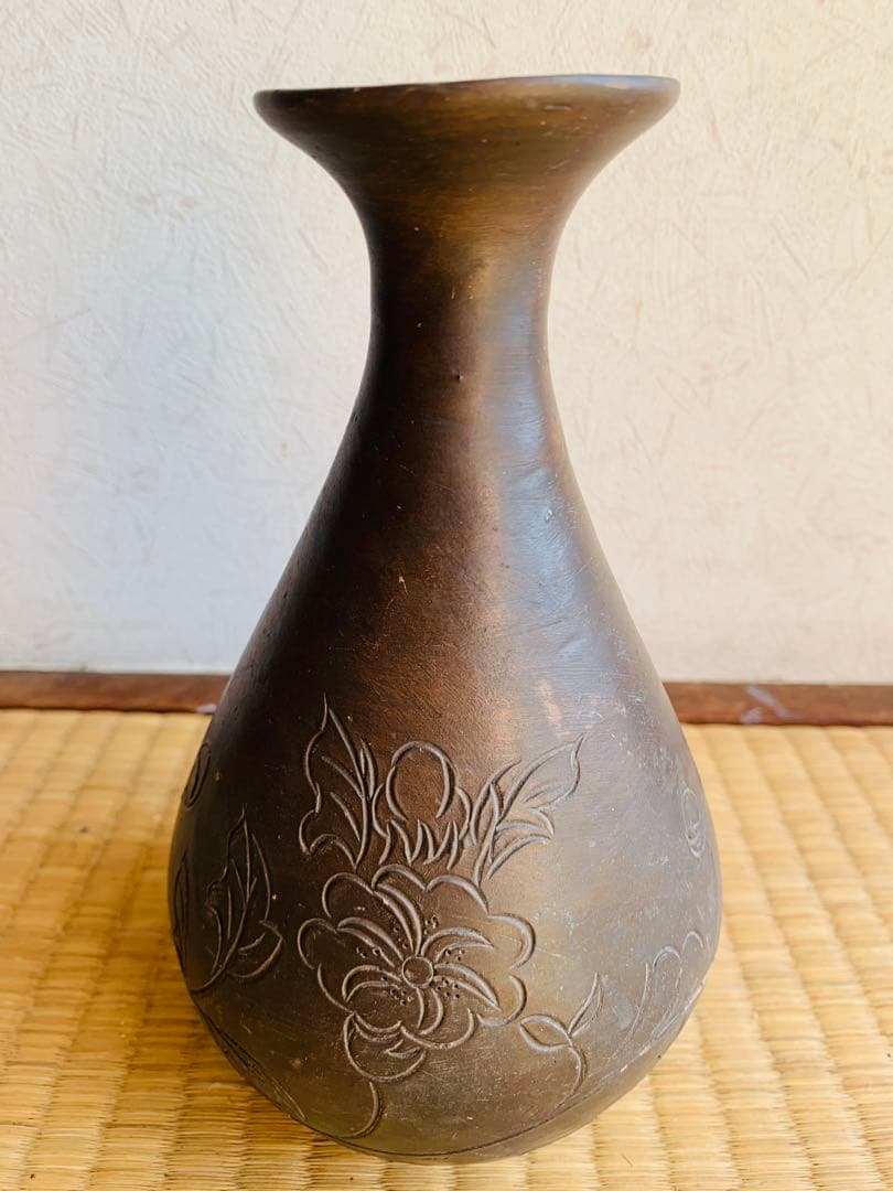 中国古い花瓶 1266 中国 骨董 大清乾隆年製 粉彩人物花鳥文 花瓶 壺 時代物 1266