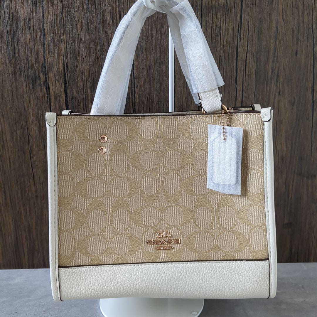 【新品】COACH　デンプシートート　シグネチャーキャンバス