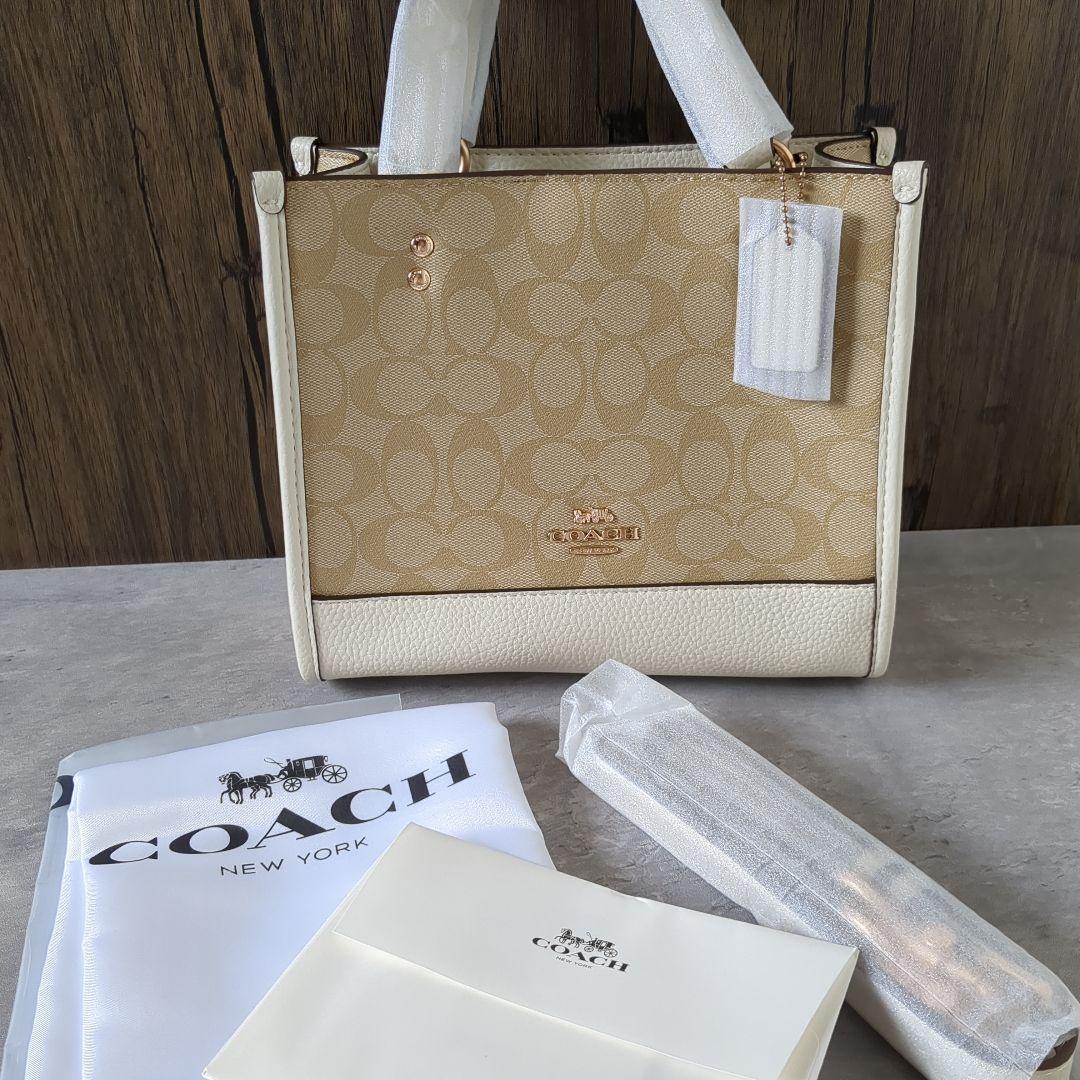 【新品】COACH　デンプシートート　シグネチャーキャンバス