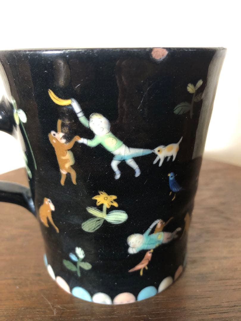 欠け有りスナフジタ（フジタチサト）サル山マグカップ