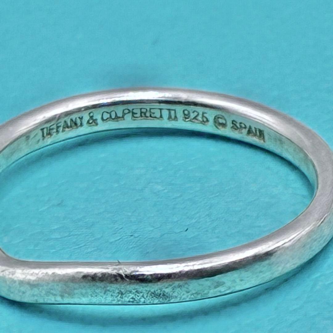 【美品】ティファニー　10.5号　カーブド　バンド　リング　指輪　シルバー