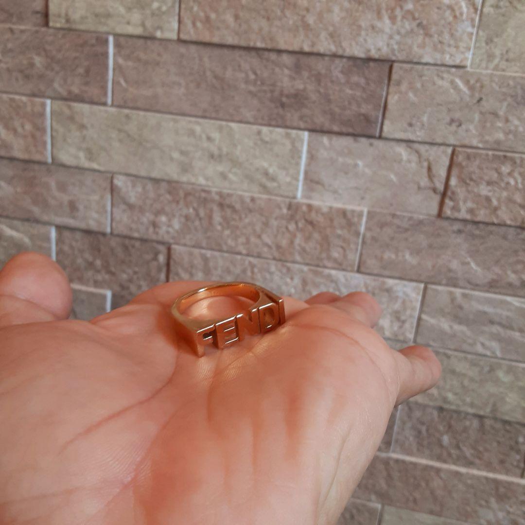 FENDI フェンディ GGロゴ 9000L リング 指輪 ゴールド