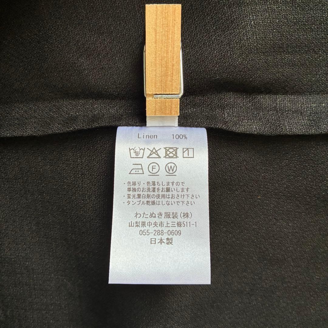 【新品】wafu ワフ リネン梨地 タンクトップ ブラック