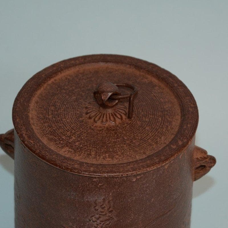 アルミニウム製 茶釜 赤いつまみ付き