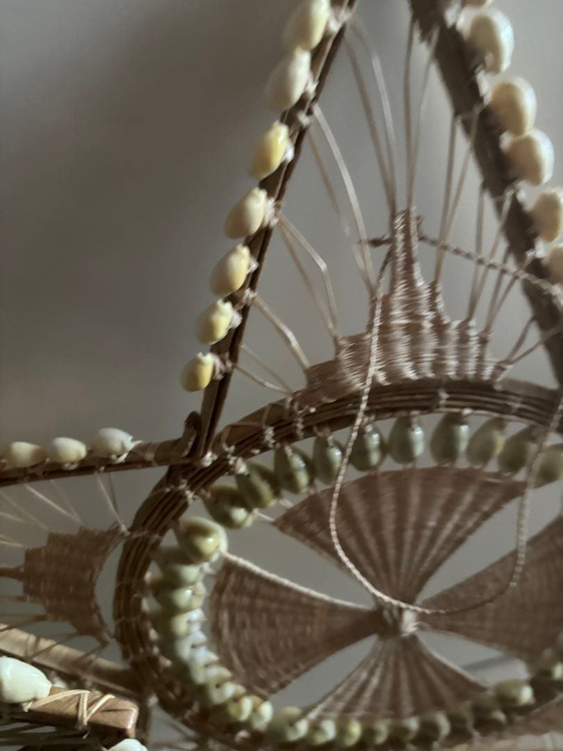 ビンテージ！マーシャル諸島 貝殻工芸品 壁飾り 2個