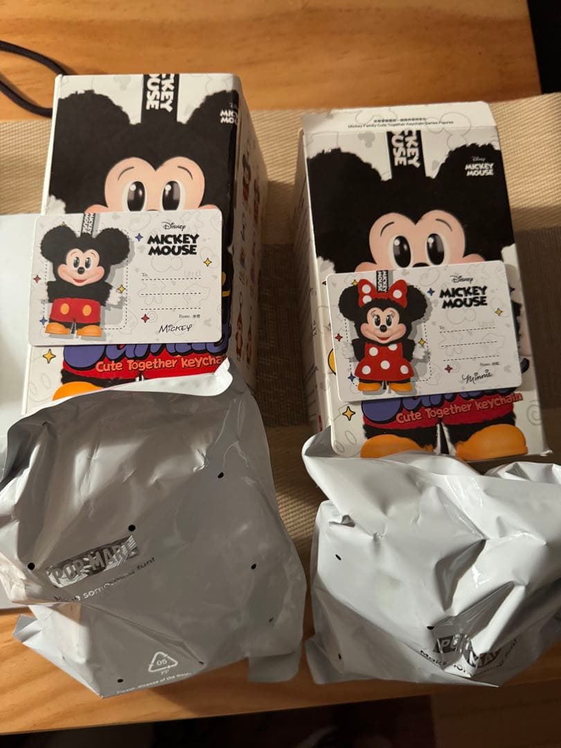 POPMART Disney ミッキー＆ミニー 2つ キーホルダー