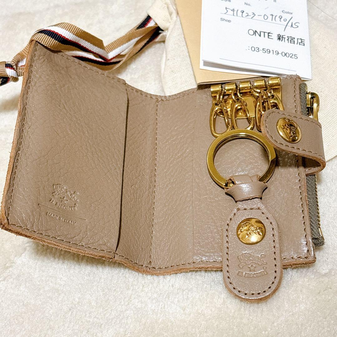 未使用✨イルビゾンテ キーケースパース グレー レザー 小銭入れ 現行