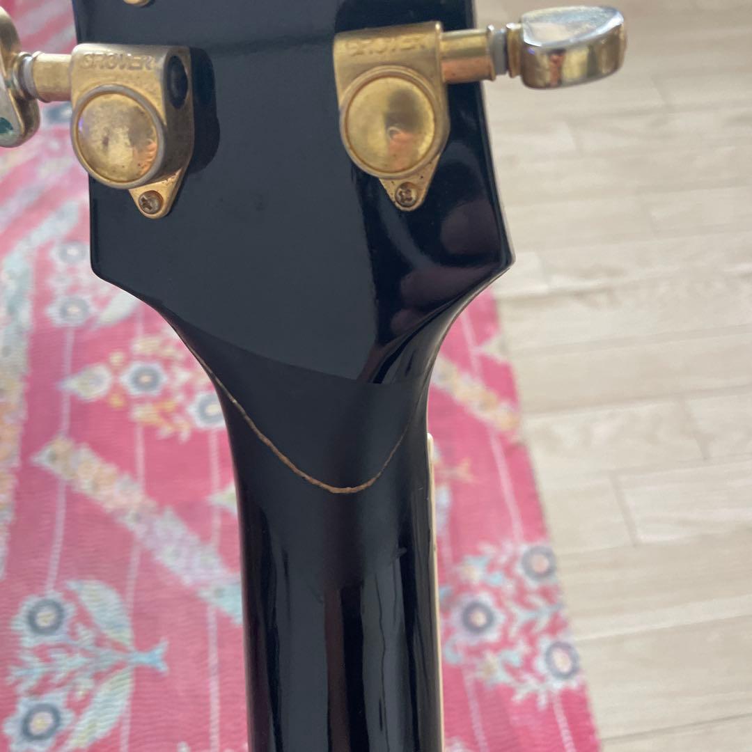 エピフォン　レスポールカスタム ブラック　ネック折れ補修あり