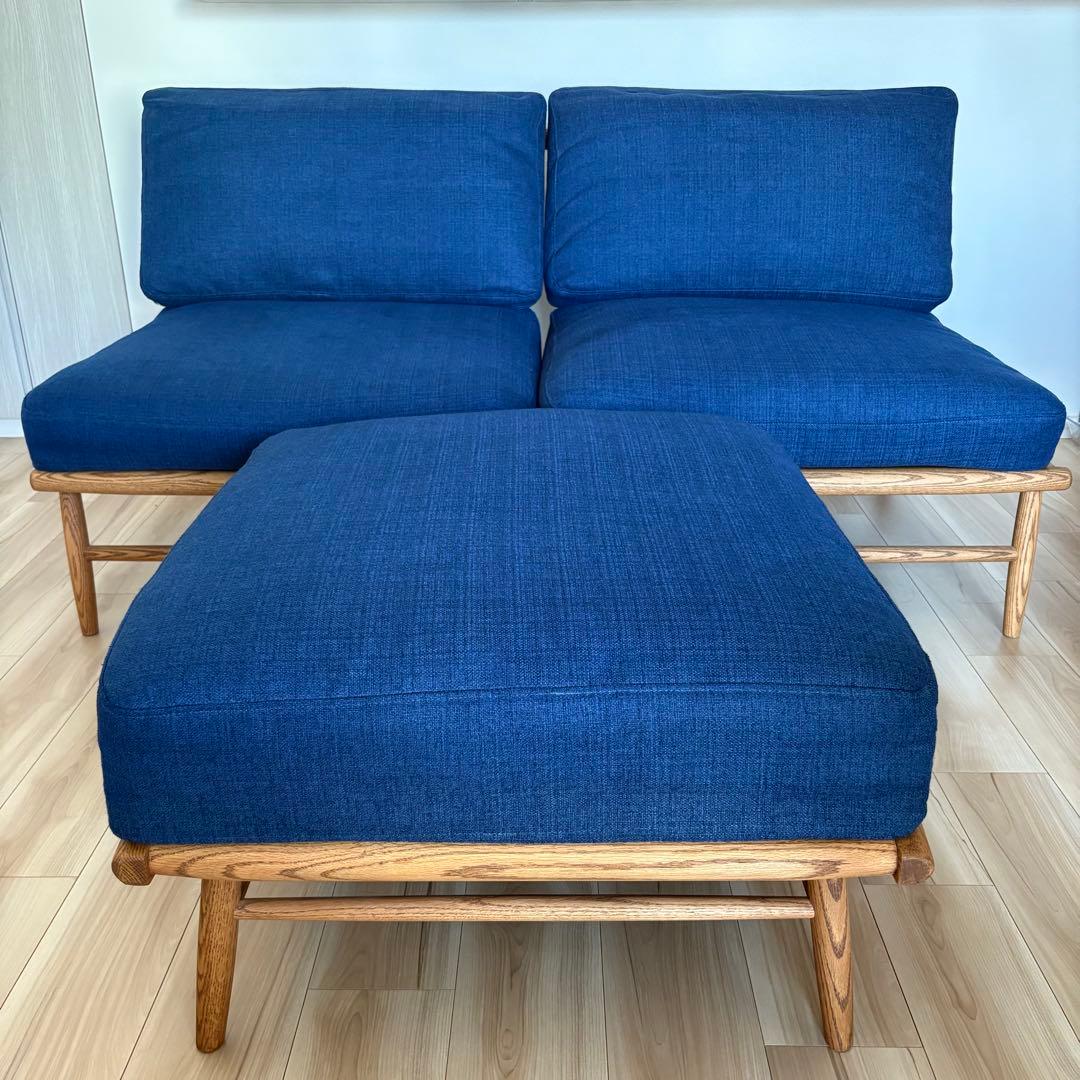 【はちページ】モモナチュラル CLOUD オットマン｜セット販売予定品