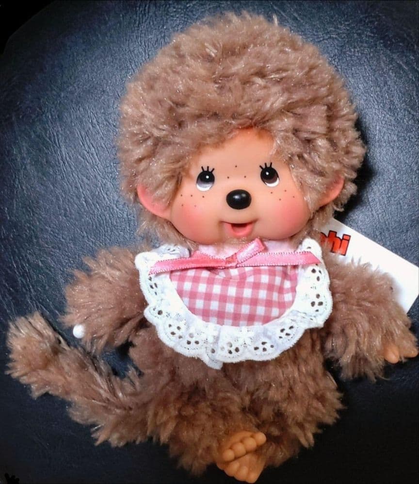 モンチッチ もこもこスウィートブラウン エプロン【ブラウン・ピンク】セット