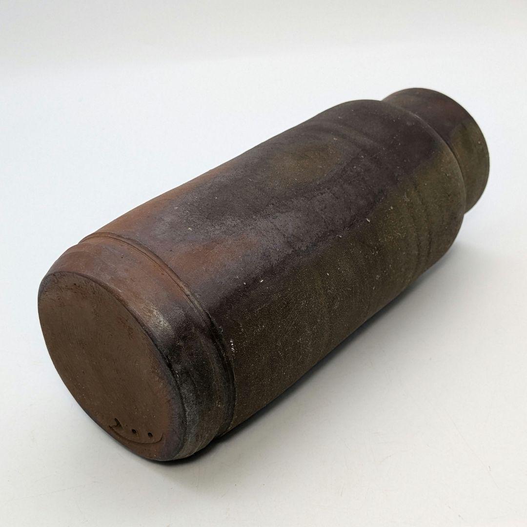 岡山県重要無形文化財 吉本正 備前焼 花入 合箱共布栞 花瓶 花器 花生 置物