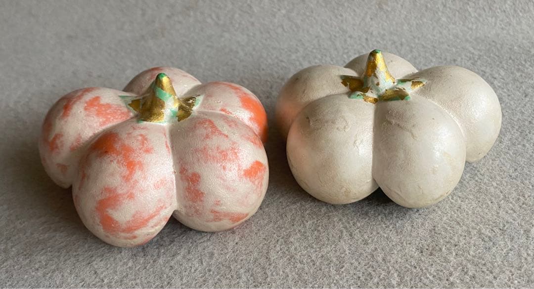 【京都・東哉製】梅華・紅白／梅の花・置物（修復品）