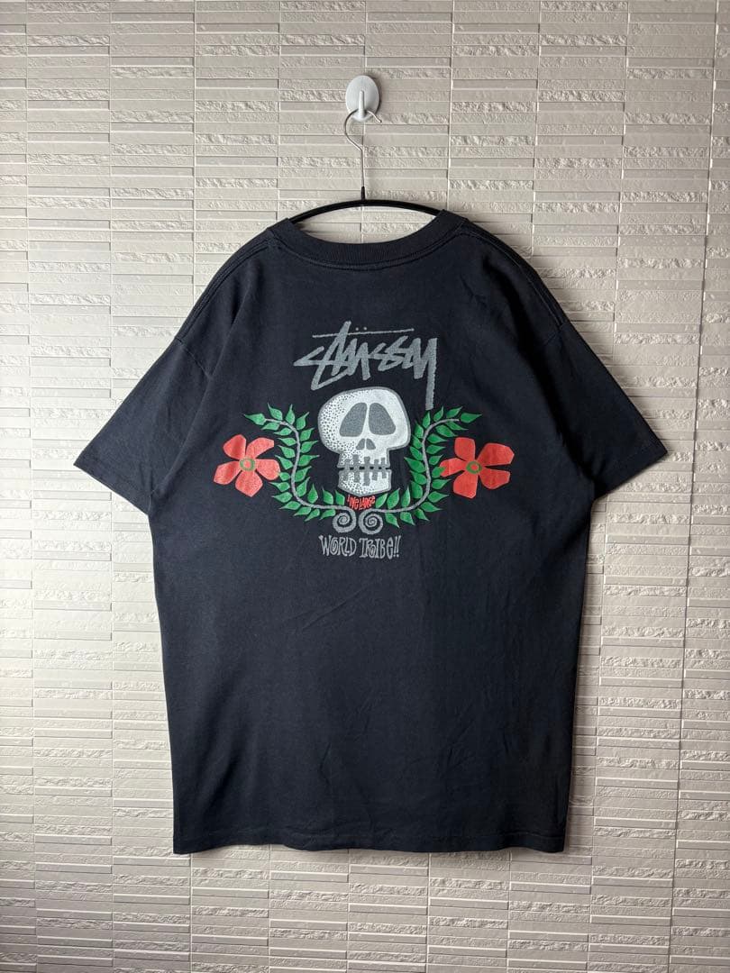 80s ステューシーtシャツスカルフラワー