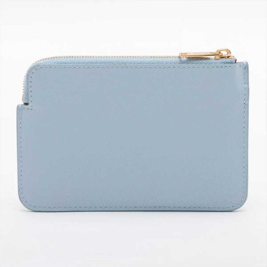 CELINE セリーヌ ライトブルー レザー ケース