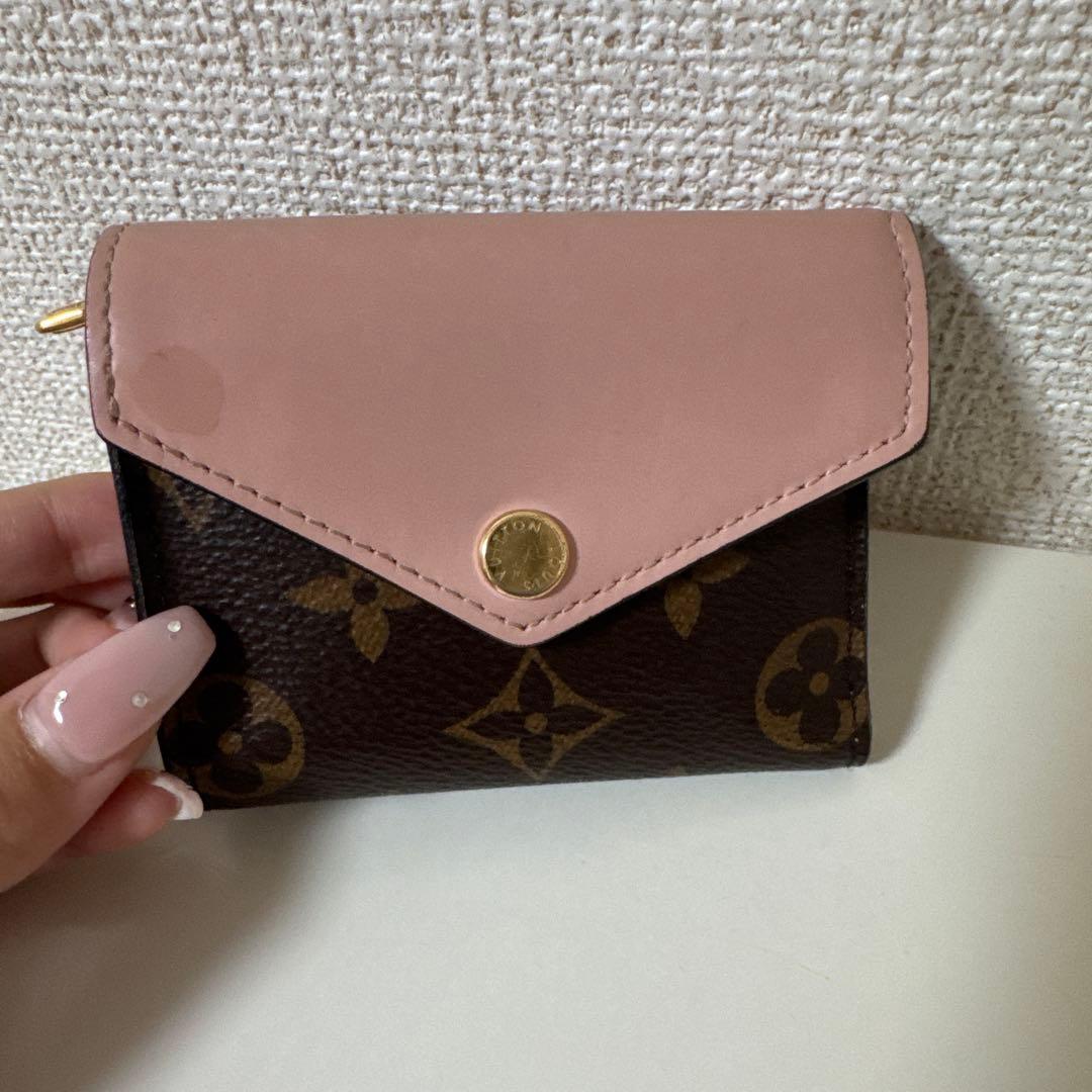 Louis Vuitton 三つ折り財布 ブラウン/ピンク