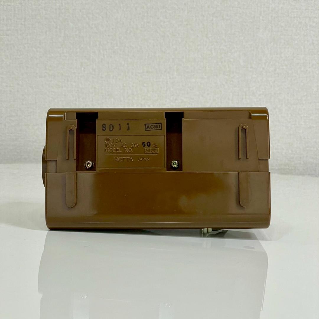 70´s 堀田時計店 ドラムクロック 置時計 昭和レトロ 50Hz ヴィンテージ